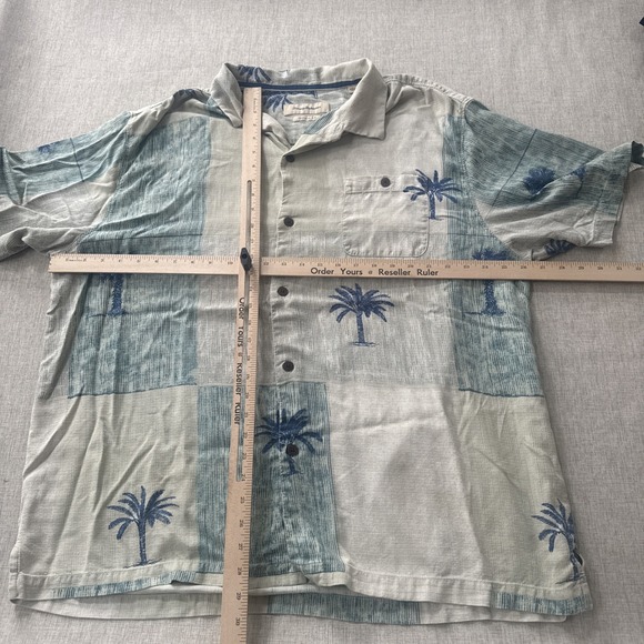 Tommy Bahama Silk Shirt Men's XXL Short Sleeve All Over Palm Print Button Front - Picture 3 of 6